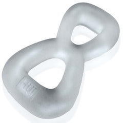 Boomerang Double-Ring Cockring & Nut-Tugger Clear Steam
