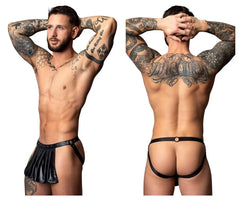 Male Power Spartacus Gladiator Skirt Jock Black L/XL – Faux Leather Men's Lingerie
