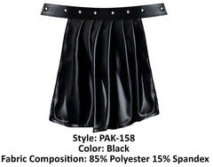 Male Power Spartacus Gladiator Skirt Jock Black S/M – Faux Leather Men's Lingerie