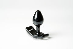 Perfect Fit Master Plug Strap-On Butt Plug Small Black – Wearable TPR Silicone Plug
