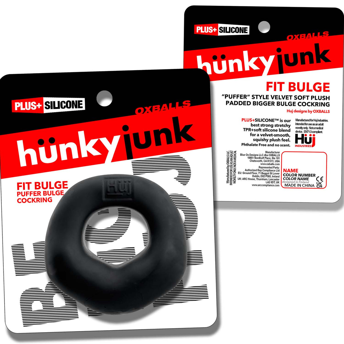 Fit Bulge Hung-Style Cockring Black Fog