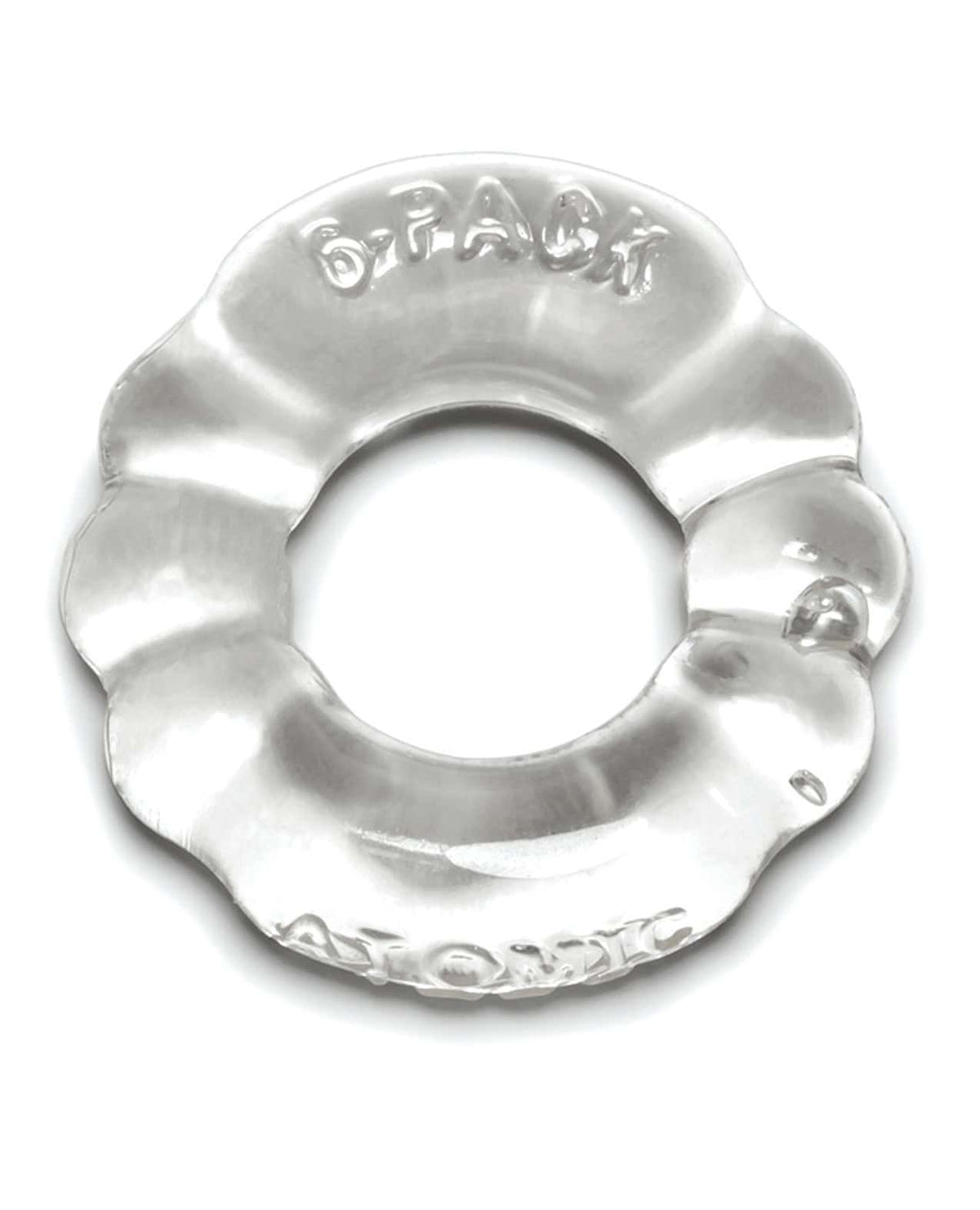 Oxballs Six Pack Cockring Clear – Stretchable TPR Penis Ring for Enhanced Firmness