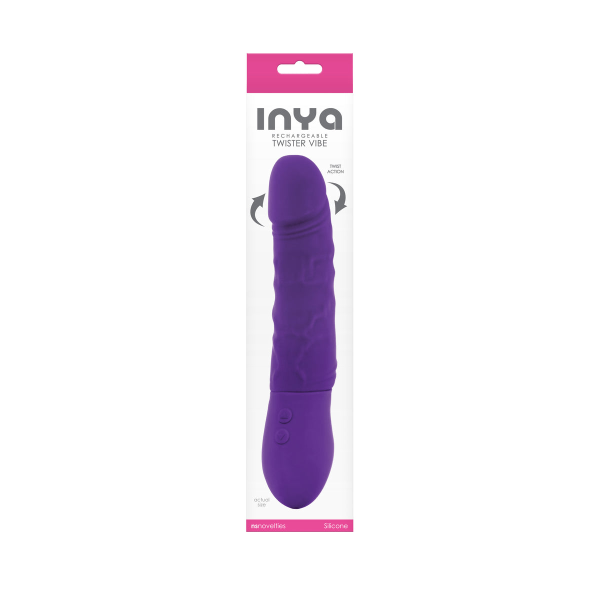 INYA TWISTER PURPLE VIBRATING DILDO