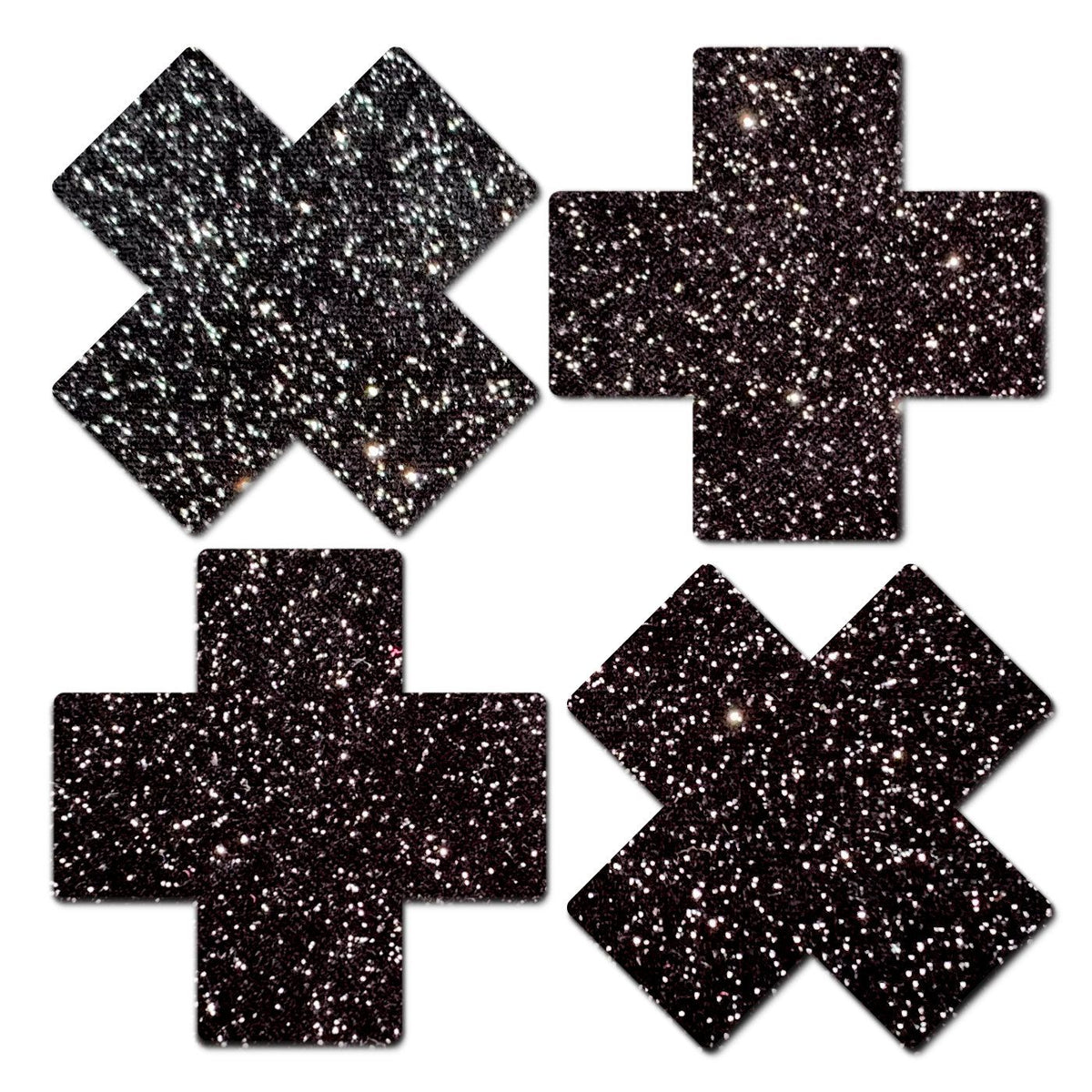 Petites Plus X :Small Sparkle Black Plus Nipple Pasties