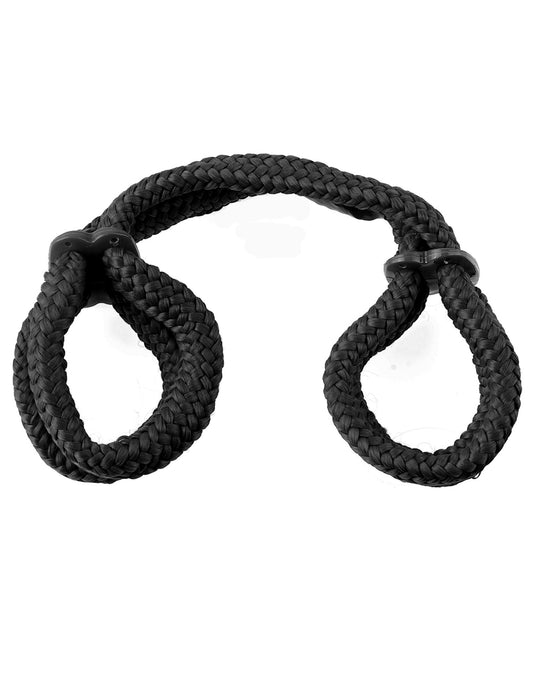 FETISH FANTASY SILK ROPE LOVE CUFFS BLACK