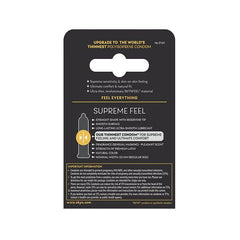 SKYN Supreme Feel Non-Latex Condoms – Ultra-Thin Lubricated 3 Pack for Natural Sensitivity