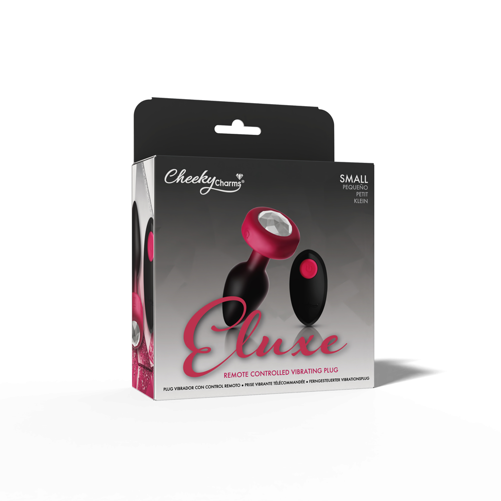 Eluxe Vibrating Clr Gem Rbyombre Plug Sm With Remote