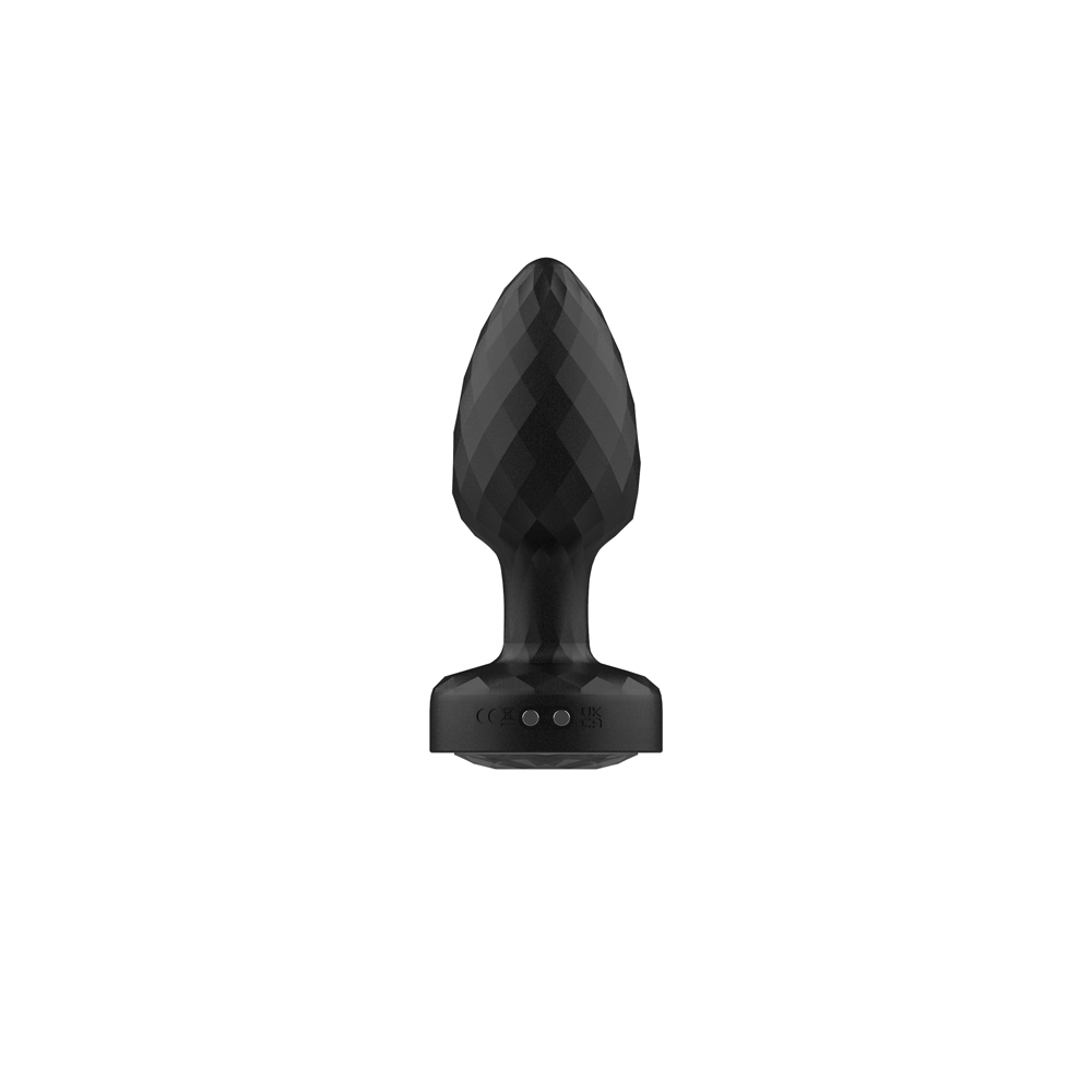 Twila Twirling Smoke Gem Light Up Vibrating Plug With Blk Heart Remote