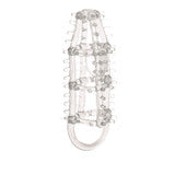 CalExotics Ultimate Cock Cage Enhance Clear – Stretchy Textured TPR Enhancement Sleeve