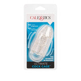 CalExotics Ultimate Cock Cage Enhance Clear – Stretchy Textured TPR Enhancement Sleeve