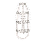 CalExotics Ultimate Cock Cage Enhance Clear – Stretchy Textured TPR Enhancement Sleeve