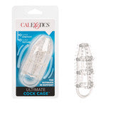 CalExotics Ultimate Cock Cage Enhance Clear – Stretchy Textured TPR Enhancement Sleeve