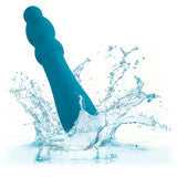 Turbo Glide Ripple Rechargeable Silicone Vibrator – Waterproof Textured G-Spot Massager by CalExotics