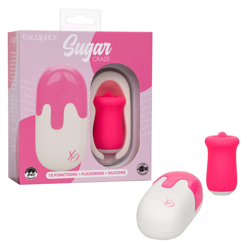 CalExotics Sugar Craze – Rechargeable Flickering Tongue Stimulator