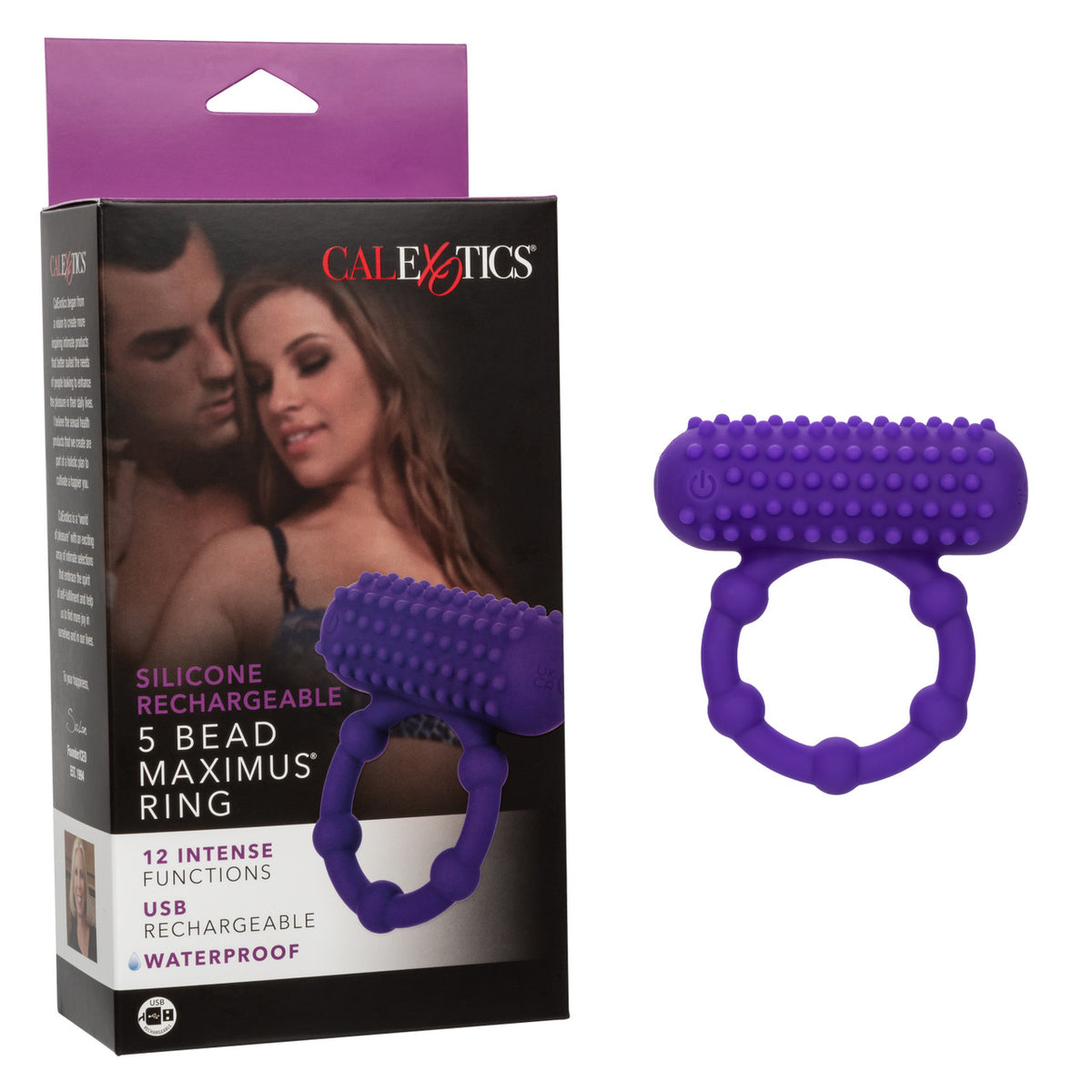 SILICONE RECHARGEABLE 5 BEAD MAXIMUS RING