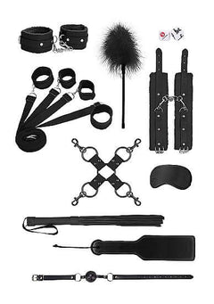 Ouch! Supreme Bed Bindings Restraint Kit Black – Complete BDSM Bed Restraint Set