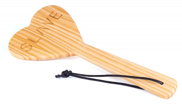 Heart-Shaped Wood Paddle