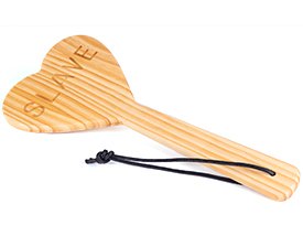 Heart-Shaped Wood Paddle