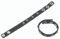 Spartacus Studded C Ring Black – Adjustable Leather Cock Ring with Metal Studs