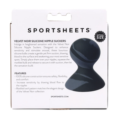 Velvet Noir Silicone Nipple Suckers – Premium Suction Stimulation Cups | Sportsheets