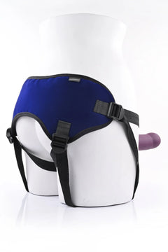 Sportsheets Lush Cobalt Strap-On Harness – Adjustable Velvet Dildo Harness