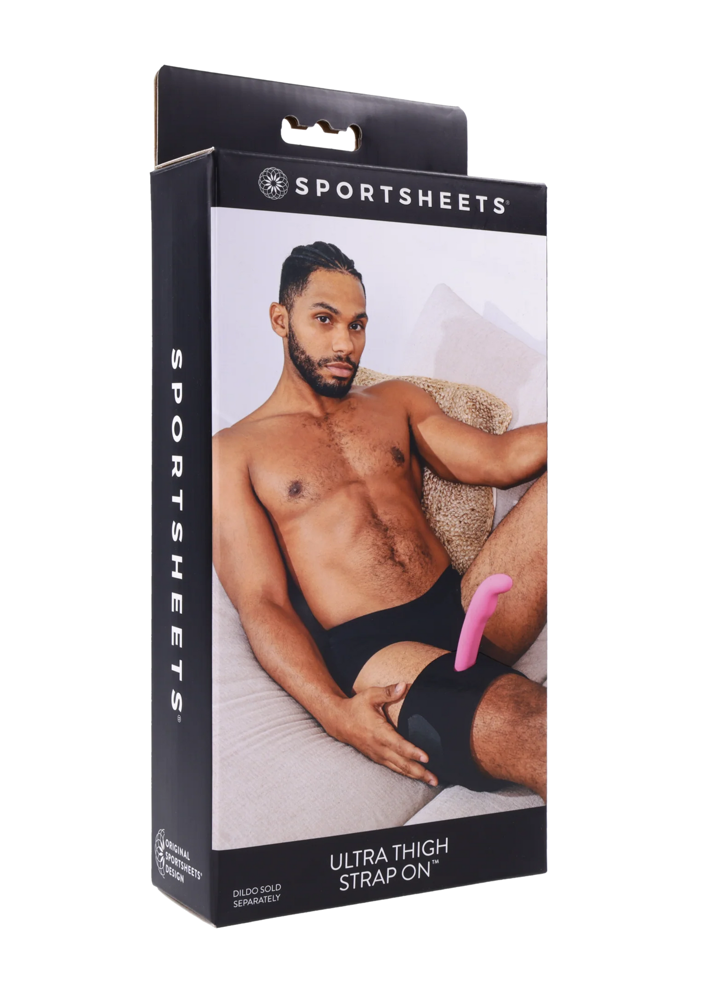 Sportsheets Ultra Thigh Strap On Black – Adjustable Neoprene Thigh Harness with Reinforced O-Ring