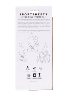 Sportsheets Ultra Thigh Strap On Black – Adjustable Neoprene Thigh Harness with Reinforced O-Ring