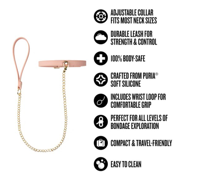 Temptasia Ardor - Collar and Leash - Pink