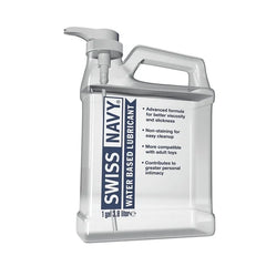 Swiss Navy Water Based Lubricant 1 Gallon – Premium Personal Lube with Pump