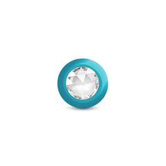 Eluxe Vibrating Clr Gem Bluombre Plug Sm With Remote