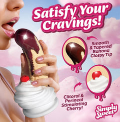 Chocolate Dipped Banana Split Premium Silicone Dildo