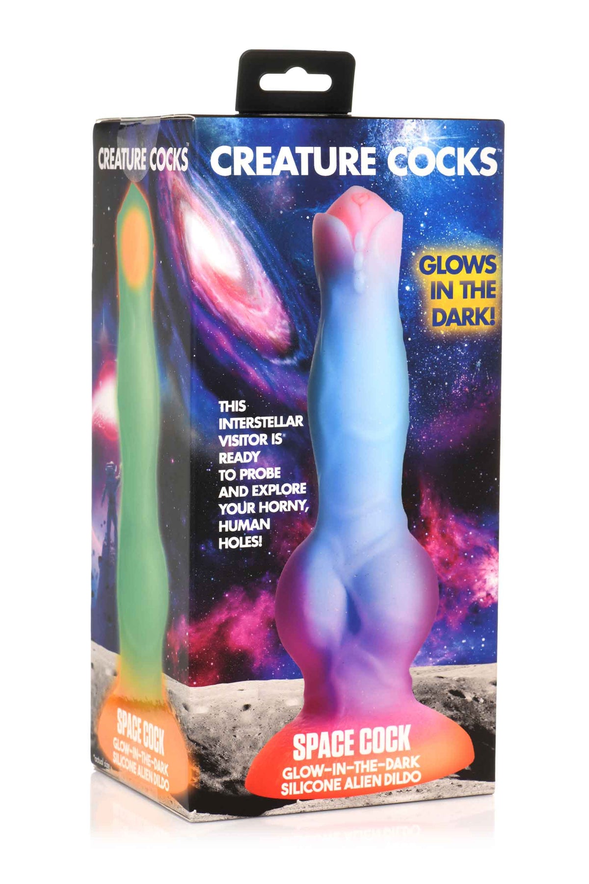 CREATURE COCKS SPACE COCK GLOW IN THE DARK SILICONE DILDO