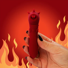 Unihorn Blaze Diablo USB Bullet Vibrator – Rechargeable Silicone Mini Bullet Massager Dark Red