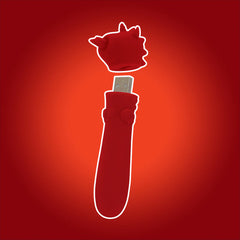 Unihorn Blaze Diablo USB Bullet Vibrator – Rechargeable Silicone Mini Bullet Massager Dark Red