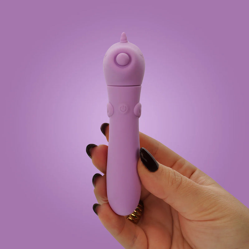 Unihorn Karma Lilac USB Bullet Vibrator – Rechargeable Silicone Mini Bullet Massager