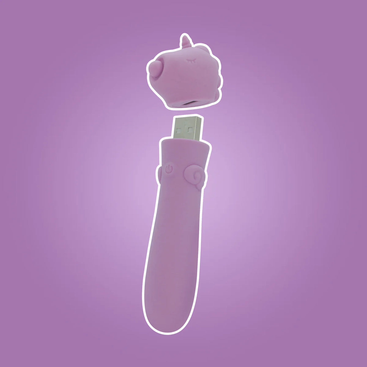 Unihorn Karma Lilac USB Bullet Vibrator – Rechargeable Silicone Mini Bullet Massager