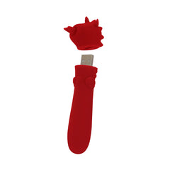 Unihorn Blaze Diablo USB Bullet Vibrator – Rechargeable Silicone Mini Bullet Massager Dark Red