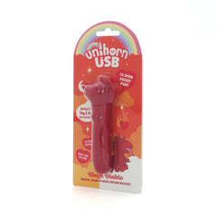 Unihorn Blaze Diablo USB Bullet Vibrator – Rechargeable Silicone Mini Bullet Massager Dark Red