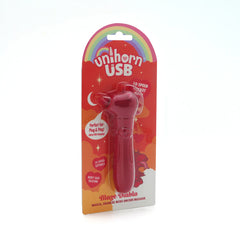 Unihorn Blaze Diablo USB Bullet Vibrator – Rechargeable Silicone Mini Bullet Massager Dark Red
