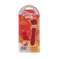 Unihorn Blaze Diablo USB Bullet Vibrator – Rechargeable Silicone Mini Bullet Massager Dark Red