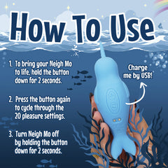Unihorn Of The Sea Neigh Mo The Narwhal – Rechargeable Silicone Fantasy Vibrator