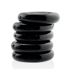 Jacker 5-Stack Five-Pack Tube Super-Strong Cockrings Black