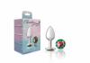 CHEEKY CHARMS ROUND RAINBOW SMALL SILVER PLUG
