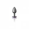 CHEEKY CHARMS ROUND PURPLE SMALL GUNMETAL BUTT PLUG