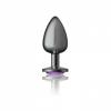 CHEEKY CHARMS ROUND PURPLE LARGE GUNMETAL BUTT PLUG