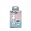 CHEEKY CHARMS HEART CLEAR IRIDESCENT SMALL SILVER PLUG