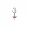 CHEEKY CHARMS HEART BRIGHT PINK SMALL SILVER PLUG