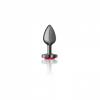 CHEEKY CHARMS HEART DEEP RED SMALL GUNMETAL BUTT PLUG