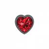 CHEEKY CHARMS HEART DEEP RED SMALL GUNMETAL BUTT PLUG