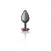 CHEEKY CHARMS HEART DEEP RED MEDIUM GUNMETAL BUTT PLUG